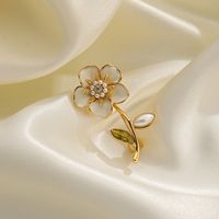 Vintage Style Roman Style Flower Copper Plating Inlay Pearl Women's Brooches 1 Piece main image 5
