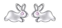 Fashion Unicorn Cat Alloy Diamond Artificial Gemstones Ear Studs 1 Pair sku image 18