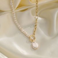 Elegant Lady Geometric Freshwater Pearl Copper Plating 18k Gold Plated Necklace main image 5