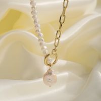 Elegant Lady Geometric Freshwater Pearl Copper Plating 18k Gold Plated Necklace main image 4