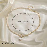 Elegant Lady Geometric Freshwater Pearl Copper Plating 18k Gold Plated Necklace main image 2