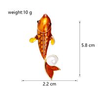 Elegant Lady Carp Alloy Inlay Rhinestones Women's Brooches main image 2