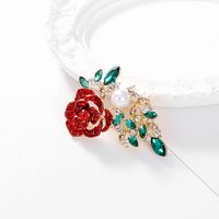 Vintage Style Lady Rose Alloy Inlay Rhinestones Women's Brooches main image 3