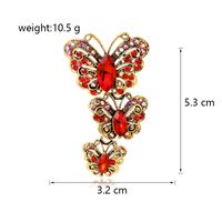 Elegant Vintage Style Butterfly Alloy Inlay Rhinestones Women's Brooches main image 5