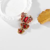 Elegant Vintage Style Butterfly Alloy Inlay Rhinestones Women's Brooches main image 3