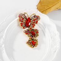 Elegant Vintage Style Butterfly Alloy Inlay Rhinestones Women's Brooches main image 6