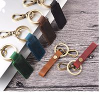 Simple Style Solid Color Cowhide Unisex Bag Pendant Keychain main image 1