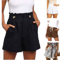 Women's Daily Casual Solid Color Shorts Button Shorts main image 1