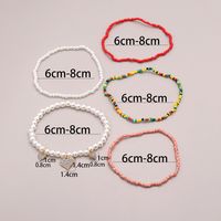 Vacation Heart Shape Alloy Glass Plating Inlay Rhinestones Women's Anklet sku image 1
