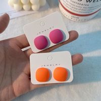 1 Pair Simple Style Geometric Spray Paint Arylic Ear Studs main image 1