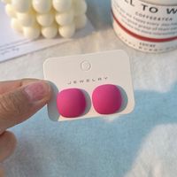 1 Pair Simple Style Geometric Spray Paint Arylic Ear Studs main image 2