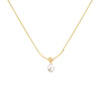 Sterling Silver Simple Style Knot Plating Inlay Pearl Pendant Necklace sku image 2