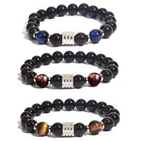 Simple Style Classic Style Round Stainless Steel Natural Stone Glass Chakra Bracelet main image 1