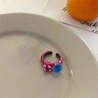 Süß Katze Legierung Inlay Künstliche Perlen Glas Unisex Offener Ring sku image 28