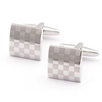 Simple Style Streetwear Square Copper Plating Men's Cufflinks main image 2