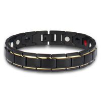 Original Design Geometric Titanium Steel Plating Men's Bracelets sku image 5