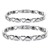 Original Design Heart Shape Titanium Steel Polishing Couple Bracelets main image 1