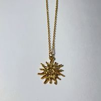 304 Stainless Steel 18K Gold Plated Classic Style Plating Sun Eye Titanium Steel Pendant Necklace main image 4