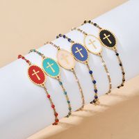 Simple Style Cross Stainless Steel Bracelets In Bulk main image 1