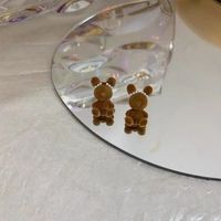 1 Pair Cartoon Style Cute Bear Alloy Ear Studs sku image 1