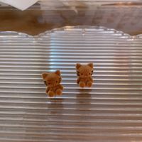 1 Pair Cartoon Style Cute Bear Alloy Ear Studs sku image 3