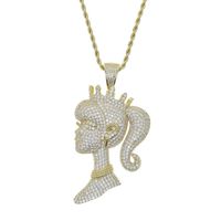 Princess Cartoon Character Copper Pendant Necklace In Bulk sku image 2