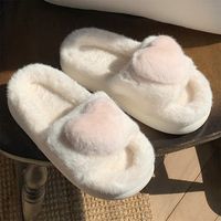 Women's Elegant Heart Shape Round Toe Cotton Slippers main image 2