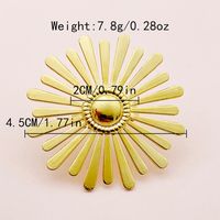304 Stainless Steel 14K Gold Plated Vintage Style Plating Flower Open Rings main image 2