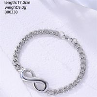 Copper Gold Plated Silver Plated Casual Luxurious Shiny Inlay Four Leaf Clover Infinity Heart Shape Zircon Bracelets sku image 1