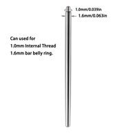 Simple Style Geometric Stainless Steel Polishing Belly Ring Ornament Needle 1 Piece sku image 6