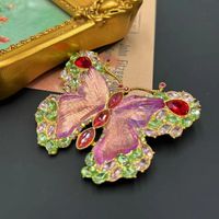 Retro French Style Butterfly Alloy Inlay Rhinestones Women's Brooches main image 4