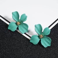 1 Pair Modern Style Flower Plating Alloy Ear Studs sku image 2