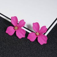 1 Pair Modern Style Flower Plating Alloy Ear Studs sku image 1