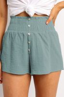 Women's Daily Casual Solid Color Shorts Button Shorts main image 2
