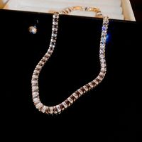 Wholesale Jewelry Ig Style Elegant Square Tassel Alloy Zircon Inlay Bracelets Earrings Necklace sku image 10