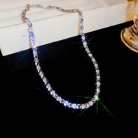 Wholesale Jewelry Ig Style Elegant Square Tassel Alloy Zircon Inlay Bracelets Earrings Necklace sku image 12