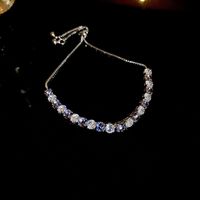 Wholesale Jewelry Ig Style Elegant Square Tassel Alloy Zircon Inlay Bracelets Earrings Necklace sku image 7