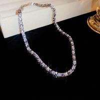 Wholesale Jewelry Ig Style Elegant Square Tassel Alloy Zircon Inlay Bracelets Earrings Necklace sku image 9