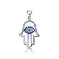 Elegant Streetwear Devil's Eye Sterling Silver Plating Inlay Zircon Pendant Necklace sku image 2