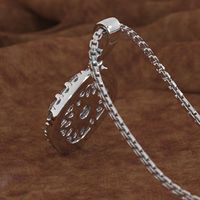 Elegant Einfacher Stil Rhombus Sterling Silber Überzug Inlay Zirkon Halskette Mit Anhänger main image 3