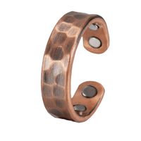 Retro Waves Copper Magnetic Unisex Open Rings sku image 4