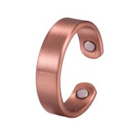 Retro Solid Color Magnetic Material Copper Rings Bracelets sku image 2