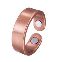 Retro Solid Color Magnetic Material Copper Rings Bracelets sku image 1