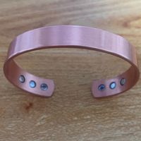 Simple Style Solid Color Copper Magnetic Unisex Bangle main image 4