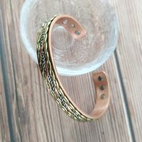 Simple Style Color Block Copper Magnetic Unisex Bangle main image 3