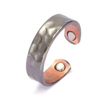 Retro Waves Copper Magnetic Unisex Open Rings sku image 1