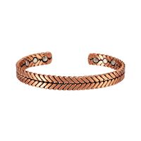 Simple Style Solid Color Magnetic Material Copper Magnetic Women's Bangle sku image 3