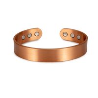Simple Style Solid Color Copper Magnetic Unisex Bangle sku image 1