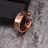 Retro Waves Copper Magnetic Unisex Open Rings main image 2
