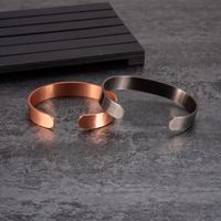 Simple Style Solid Color Copper Magnetic Unisex Bangle main image 2